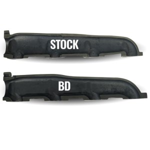 Ford F-350 Super Duty Exhaust Manifold Set - BD Diesel - Hi-Silicon Ductile Cast Iron - Black - `08-`10